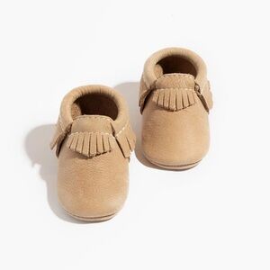 Freshly Picked Weathered Brown Moccasin Baby Shoe size 3 NWT